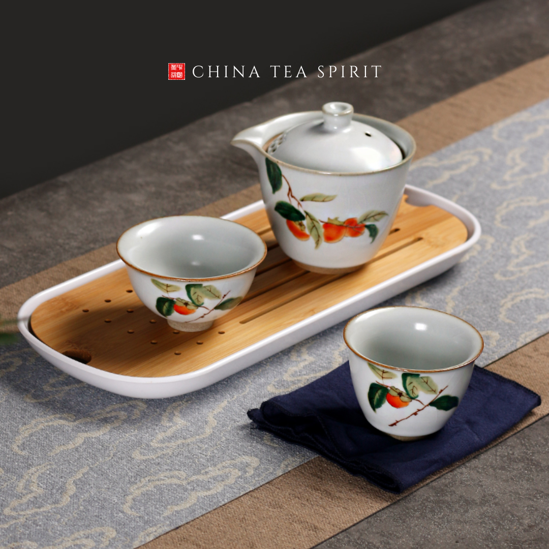 Ruyao Persimmon Travel Tea Set