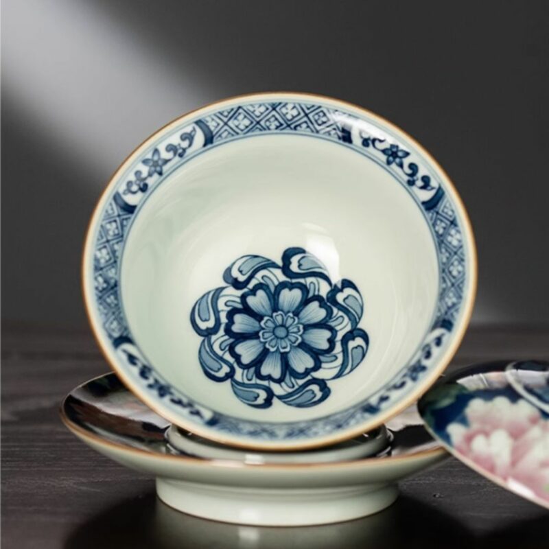 handmade-hand-painted-ceramics-magnolia-begonia-peony-gaiwan-tea-set