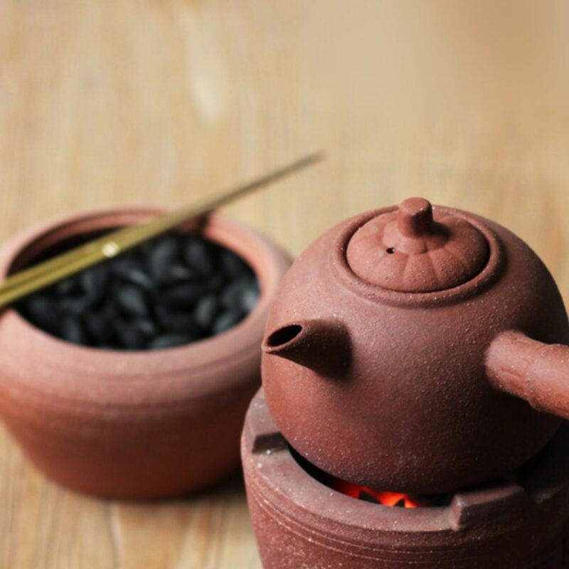 Handmade Chaozhou Red Clay Charcoal Gongfu Tea Stove Pottery Pot