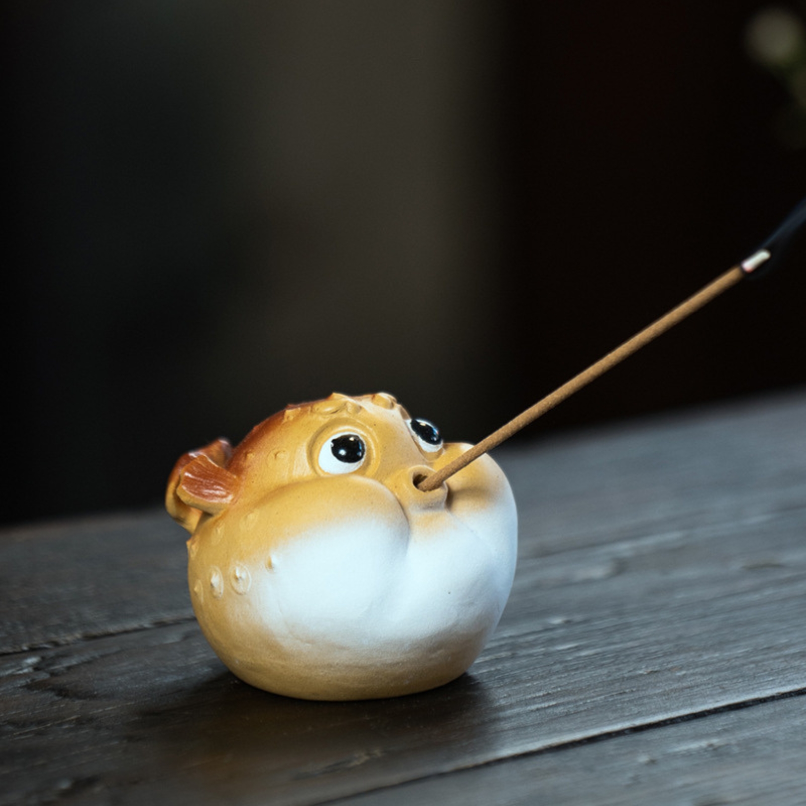 Handmade Zisha Yixing Clay Puffer fish Tea Pet Figurine