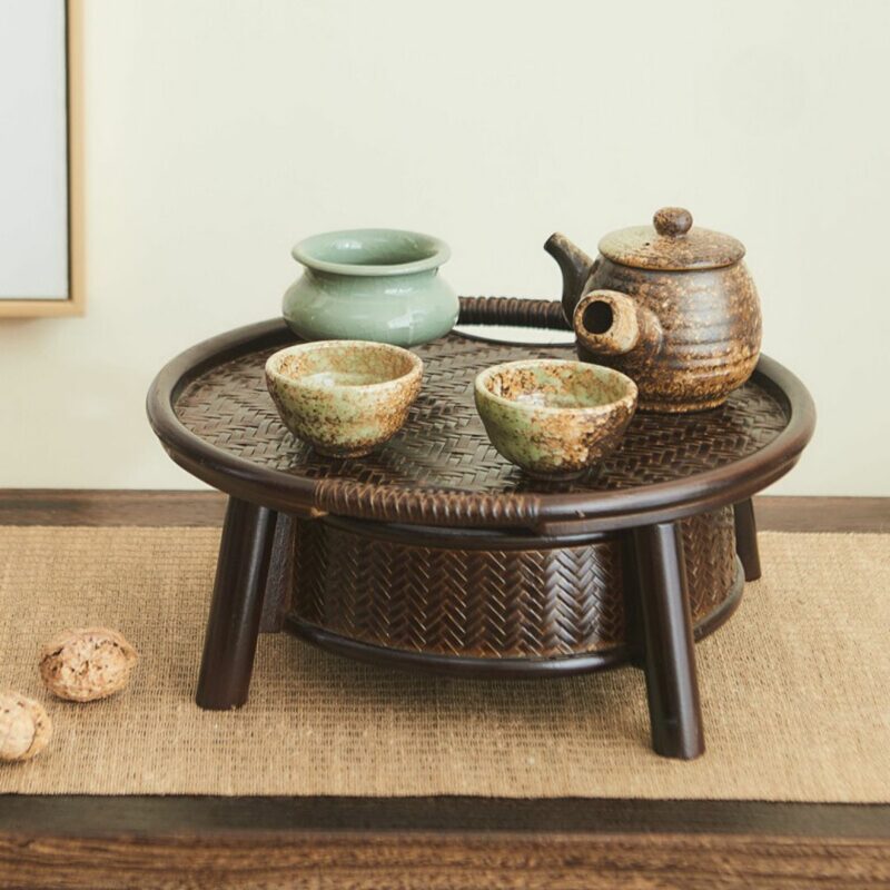 handmade-zen-style-bamboo-woven-storage-case-tea-table-4