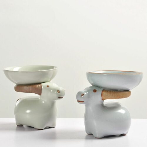 creative-ceramic-ru-ware-little-cattle-filter-holder-tea-pet-1