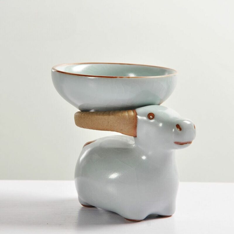 creative-ceramic-ru-ware-little-cattle-filter-holder-tea-pet-3