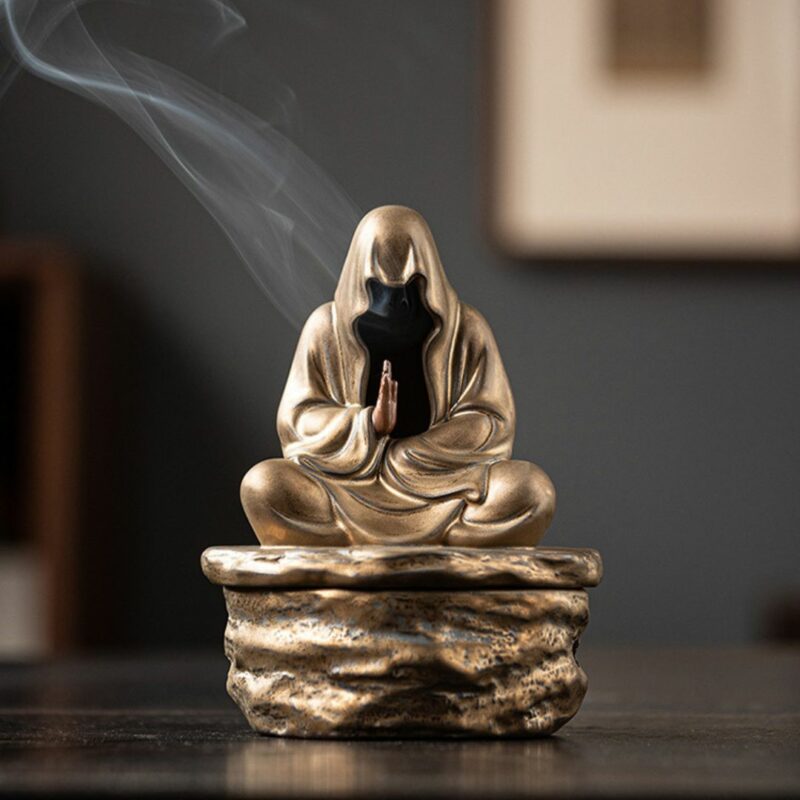 Zen Style Ceramic Monk Incense Burner - China Tea Spirit