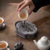 handmade-tin-gingko-pattern-kung-fu-tea-boat-6