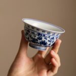 Qinghua Ceramic Twined Lotus 100ml Tea Cup