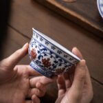 Qinghua Ceramic Underglaze Red 100ml Tea Cup