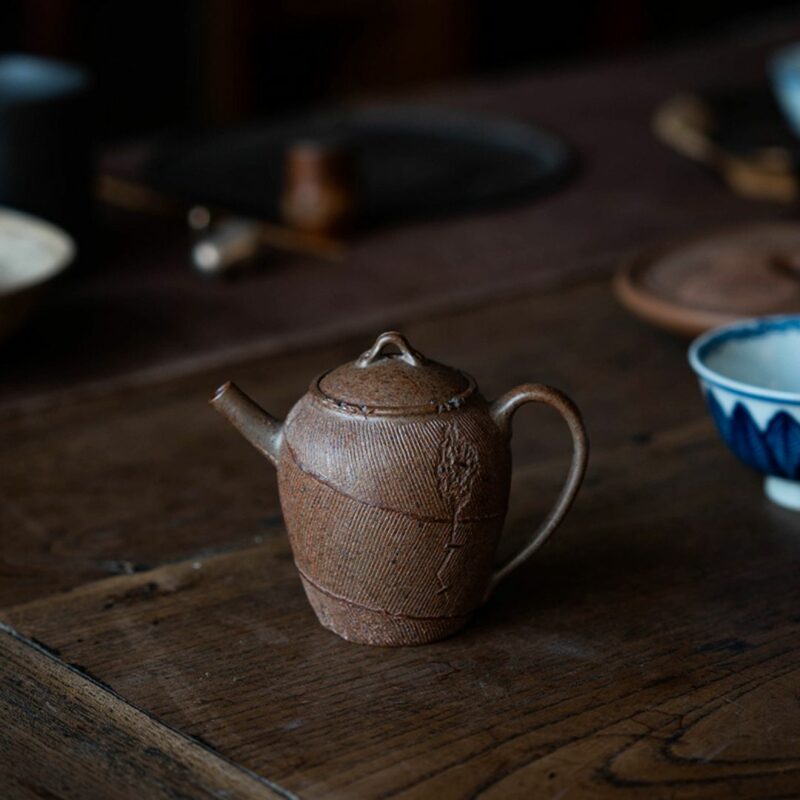 handmade-wood-fired-golden-duanni-earthenware-jug-150ml-yixing-teapot-2