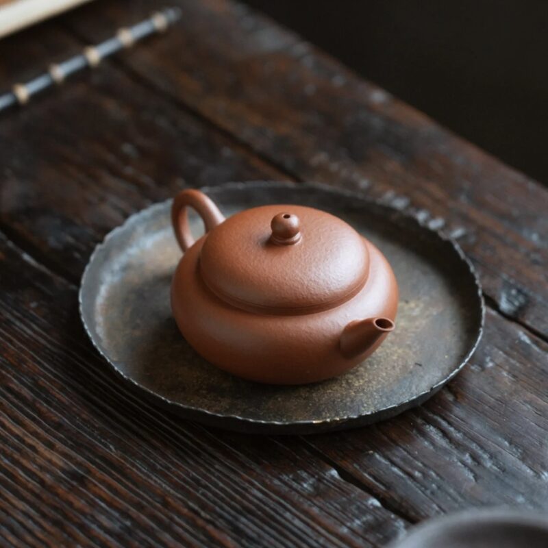 half-handmade-zhuni-bian-gu-80ml-yixing-teapot-1