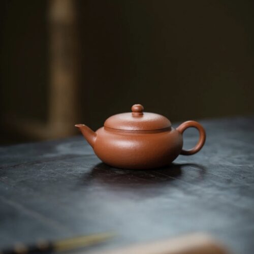 half-handmade-zhuni-bian-gu-80ml-yixing-teapot-5