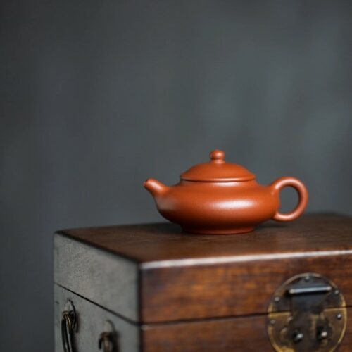 half-handmade-zhuni-mini-pan-hu-yixing-teapot-2