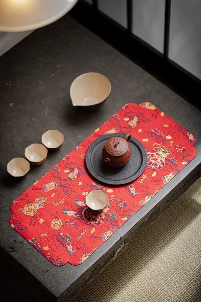 dragon year tea mat