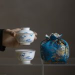Qinghua White Porcelain Bamboo 100ml Tea Set