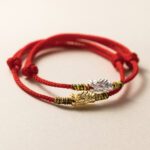 Chinese Style Silver Gold Red Lucky Dragon Year String