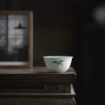 Emerald Green Ceramic Bamboo 60ml Host Tea Cup