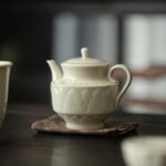 Ding Ware Ceramic Banana Leaves 200ml Teapot