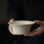 Ding Ware Ceramic Banana Leaves 300ml Tea Boat