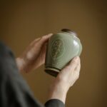 Yue Ware Ceramic Lily 500ml Tea Jar