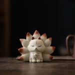 Handmade Zisha Yixing Clay Baby Nine tail Fox Tea Pet