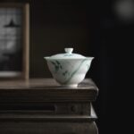 Emerald Green Ceramic Bamboo 120ml Gaiwan