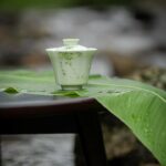 Hand-painted Ceramic Bamboo Serenity 120ml Gaiwan