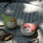 Handmade White Duanni Chubby Little Bird Tea Pet