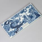 Handmade Yuan Qinghua with Dueling Dragons Chinese Tea Tray