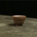 Handmade Unglazed Aged Rock Clay Gourd 60ml Tea Cup