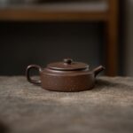 Fully Handmade Speckled Zini Ming Style Zhou Pan 140ml Yixing Teapot