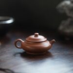 Half Handmade Xiao Hong Ni Short Pan Hu 90ml Yixing Teapot