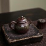 Wood Fired Aged Rock Clay Pear 75ml Chinese Teapot