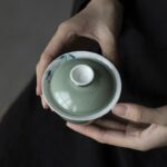 Colored Glaze Ceramic Celadon Bamboo 135ml Gaiwan