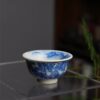 Fully Handmade Ceramic Qinghua Mountain Tea Cup