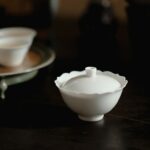 Flower Rim White Porcelain 120ml Gaiwan